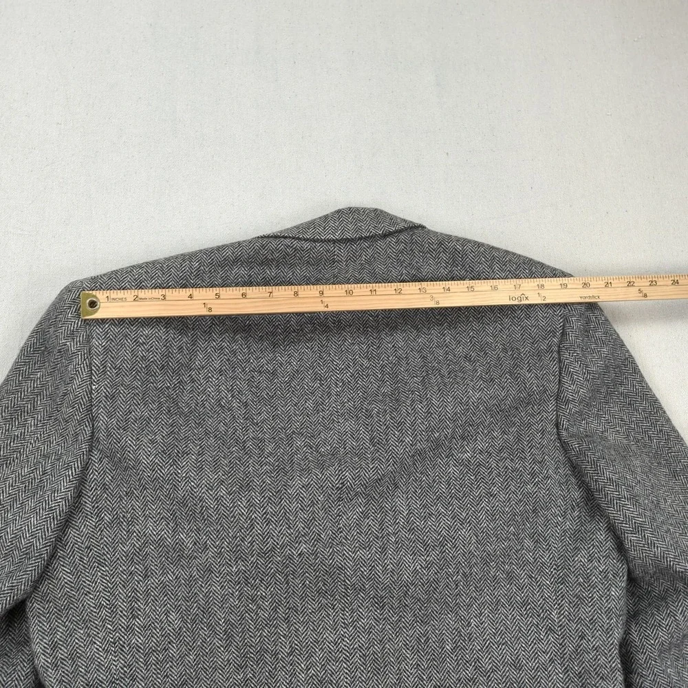 Orvis Blazer Mens 42R Gray Wool Herringbone Sport Coat Jacket USA Made
